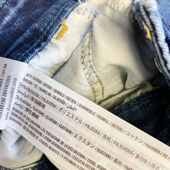 Hollister Womens Low Rise Medium Wash Super Skinny Blue Denim Jeans Sz 5R W27L31 - Picture 4 of 9